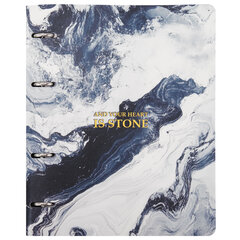 Тетрадь на кольцах А5, 175&times;215 мм, 120 л., под кожу, BRAUBERG VISTA, &laquo;Мрамор&raquo;, 405207