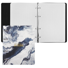 Тетрадь на кольцах А5, 175&times;215 мм, 120 л., под кожу, BRAUBERG VISTA, &laquo;Мрамор&raquo;, 405207