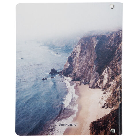 Тетрадь на кольцах А5, 175х215 мм, 120 л., под кожу, BRAUBERG VISTA, "Esthetics", 405208