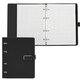 Тетрадь на кольцах А5, 180х220 мм, 120 л., под кожу soft-touch, застежка, BRAUBERG SHADE, черный, 405246