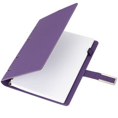 Тетрадь на кольцах А5, 180&times;220 мм, 120 л., под кожу soft-touch, застежка, BRAUBERG SHADE, фиолетовый, 405247