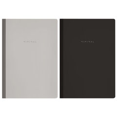 Тетрадь А4 96 л. BRAUBERG, на сшивке с корешком, клетка, обложка картон, &laquo;Minimal Classic&raquo;, 405281