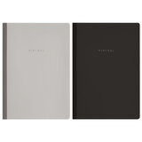 Тетрадь А4 96 л. BRAUBERG, на сшивке с корешком, клетка, обложка картон, "Minimal Classic", 405281