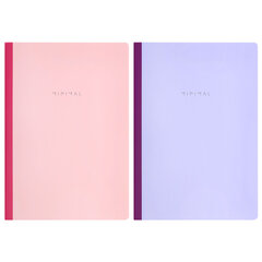 Тетрадь А4 96 л. BRAUBERG, на сшивке с корешком, клетка, обложка картон, &laquo;Minimal Pastel&raquo;, 405282