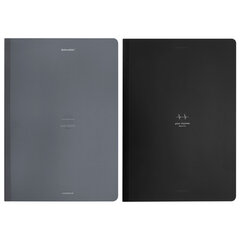 Тетради ДЭК А4 96 л. КОМПЛЕКТ 2 шт., BRAUBERG, на сшивке с корешком, клетка, &laquo;Ритм&raquo;, 405294