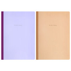 Тетради ДЭК А4 96 л. КОМПЛЕКТ 2 шт., BRAUBERG, на сшивке с корешком, клетка, &laquo;Minimal&raquo;, 405295