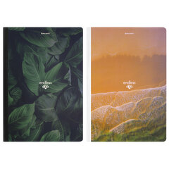 Тетради ДЭК А4 96 л. КОМПЛЕКТ 2 шт., BRAUBERG, на сшивке с корешком, клетка, &laquo;Природа&raquo;, 405301