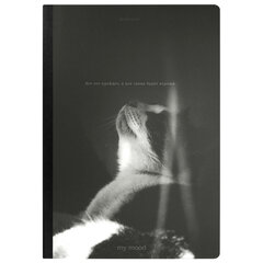 Тетрадь ДЭК А4 96 л. BRAUBERG, на сшивке с корешком, клетка, &laquo;Мудрый Кот&raquo;, 405302