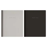 Тетради ДЭК А5 96 л. КОМПЛЕКТ 2 шт., BRAUBERG, на сшивке с корешком, клетка, "Minimal Classic", 405305