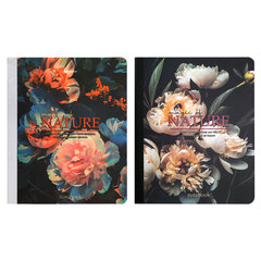 Тетради ДЭК А5 96 л. КОМПЛЕКТ 2 шт., BRAUBERG, на сшивке с корешком, клетка, &laquo;Flowers&raquo;, 405311