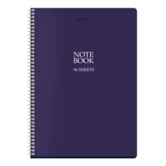Тетрадь А4, 96 л., BRAUBERG, гребень, клетка, матовая ламинация, &laquo;NoteBookMono&raquo; (микс в спайке), 405315