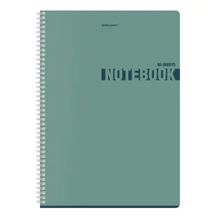 Тетрадь А4, 96 л., BRAUBERG, гребень, клетка, матовая ламинация, &laquo;NoteColor&raquo; (микс в спайке), 405316
