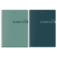 Тетрадь А4, 96 л., BRAUBERG, гребень, клетка, матовая ламинация, &laquo;NoteColor&raquo; (микс в спайке), 405316