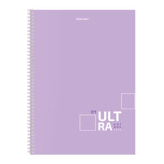 Тетрадь А4, 96 л., BRAUBERG, гребень, клетка, матовая ламинация, &laquo;UltraTone&raquo; (микс в спайке), 405317