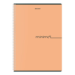 Тетрадь А4, 96 л., BRAUBERG, гребень, клетка, матовая ламинация, &laquo;Минимал_Цвет&raquo; (микс в спайке), 405319