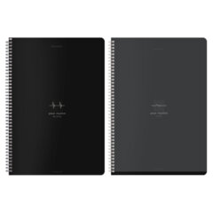 Тетрадь А4, 96 л., BRAUBERG, гребень, клетка, матовая ламинация, &laquo;Ритм&raquo; (микс в спайке), 405321