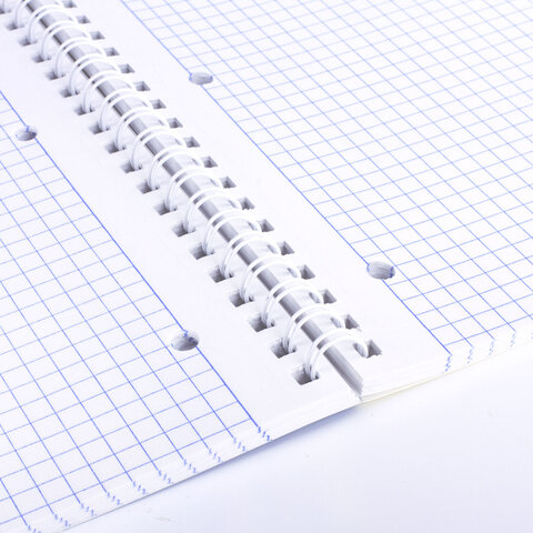 Тетрадь А4, 96 л., BRAUBERG, гребень, клетка, матовая ламинация, "Ритм" (микс в спайке), 405321 - фото 3