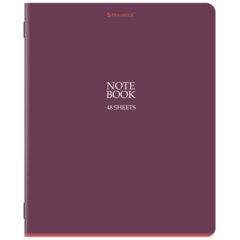 Тетрадь А5, 48 л., BRAUBERG, скоба, клетка, SoftTouch, &laquo;NoteBookMono&raquo;, (микс в спайке), 405325