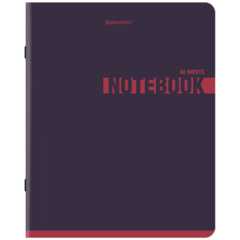 Тетрадь А5, 48 л., BRAUBERG, скоба, клетка, SoftTouch, &laquo;NoteColor&raquo;, (микс в спайке), 405326