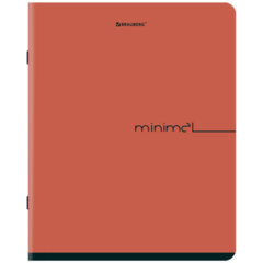 Тетрадь А5, 48 л., BRAUBERG, скоба, клетка, SoftTouch, &laquo;Минимал_Цвет&raquo;, (микс в спайке), 405329