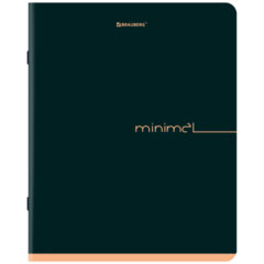 Тетрадь А5, 48 л., BRAUBERG, скоба, клетка, SoftTouch, &laquo;Минимал_Цвет&raquo;, (микс в спайке), 405329