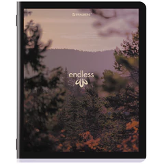 Тетрадь А5, 48 л., BRAUBERG, скоба, клетка, матовая ламинация, &laquo;Природа&raquo;, (микс в спайке), 405337