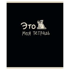 Тетрадь А5 48 л. ПЗБМ, скоба, клетка, матовая ламинация, брайль, &laquo;Тетрадь подписана&raquo; (микс в ПУ), 23447