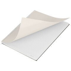 Тетрадь обложка пластик, А4 80 л., гребень мягкий (силиконовый), клетка, BRAUBERG, бежевая, 405354