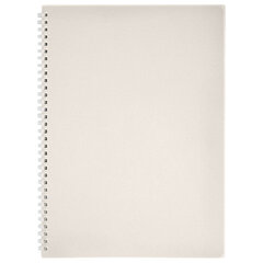 Тетрадь обложка пластик, А4 80 л., гребень мягкий (силиконовый), клетка, BRAUBERG, бежевая, 405354