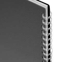 Тетрадь обложка пластик, А4 80 л., гребень мягкий (силиконовый), клетка, BRAUBERG, серый, 405357