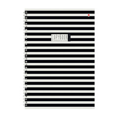 Тетрадь А4 96 л. АЛЬТ гребень, клетка, глянцевая ламинация, "BLACK&amp;WHITE" (3 вида), 7-96-1354