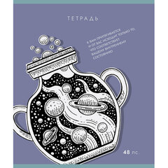 Тетрадь А5 48 л., ПЗБМ скоба, клетка, Soft-Touch, брайль, &laquo;Внутренний мир&raquo; (микс в спайке), 23409