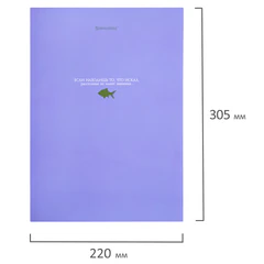 Тетрадь на кольцах БОЛЬШАЯ А4, 220&times;305 мм, 100 л., твердый картон, клетка, BRAUBERG, &laquo;Monocolor&raquo;, 405409
