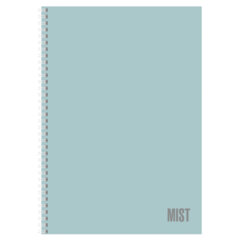 Тетрадь А4 80 л,. HATBER, гребень, клетка, Soft-touch ламинация, &laquo;Mist&raquo; (микс в спайке), 090095