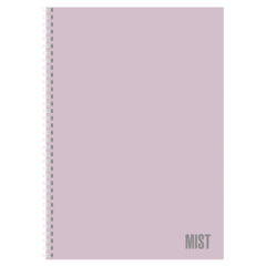 Тетрадь А4 80 л,. HATBER, гребень, клетка, Soft-touch ламинация, &laquo;Mist&raquo; (микс в спайке), 090095