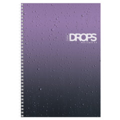 Тетрадь А4 80 л., HATBER, гребень, клетка, глянцевая ламинация, &laquo;Drops&raquo; (микс в спайке), 088870