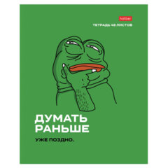 Тетрадь А5 48 л., HATBER скоба, клетка, обложка картон, &laquo;Лягушонок ПЕПЕ_Выпуск №1&raquo; (микс), 080291