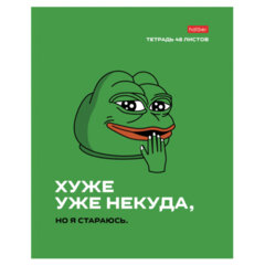 Тетрадь А5 48 л., HATBER скоба, клетка, обложка картон, &laquo;Лягушонок ПЕПЕ_Выпуск №1&raquo; (микс), 080291
