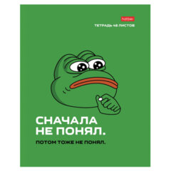 Тетрадь А5 48 л., HATBER скоба, клетка, обложка картон, &laquo;Лягушонок ПЕПЕ_Выпуск №1&raquo; (микс), 080291