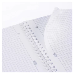 Тетрадь обложка пластик, А4, 80 л., гребень, клетка, HATBER, &laquo;VELVET&raquo; Синяя, 081562