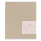 Тетрадь предметная MonoPastel 48 л., пластиковая обложка, ИСТОРИЯ, клетка, подсказ, BRAUBERG, 405508