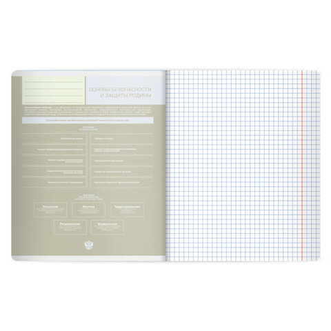 Тетрадь предметная MonoPastel 48 л., пластиковая обложка, ОБЗР, клетка, подсказ, BRAUBERG, 405513 - фото 3