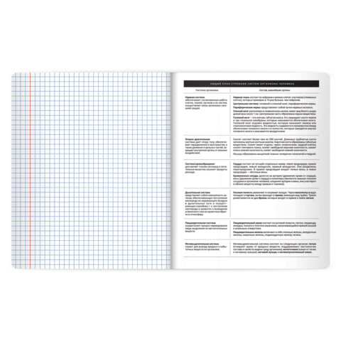 Тетрадь предметная BLACK MODE 48 л., пластиковая обложка, БИОЛОГИЯ, клетка, подсказ, BRAUBERG, 405517 - фото 5