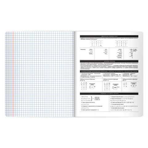 Тетрадь предметная BLACK MODE 48 л., пластиковая обложка, ИНФОРМАТИКА, клетка, подсказ, BRAUBERG, 405520 - фото 5