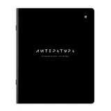 Тетрадь предметная BLACK MODE 48 л., пластиковая обложка, ЛИТЕРАТУРА, линия, подсказ, BRAUBERG, 405522
