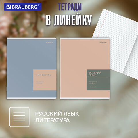 Тетради предметные, КОМПЛЕКТ 12 ПРЕДМЕТОВ 48 л., пластиковая обложка, BRAUBERG "MonoPastel", 405540 - фото 21