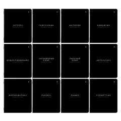 Тетради предметные, КОМПЛЕКТ 12 ПРЕДМЕТОВ 48 л., пластиковая обложка, BRAUBERG &laquo;BLACK MODE&raquo;, 405541