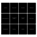 Тетради предметные, КОМПЛЕКТ 12 ПРЕДМЕТОВ 48 л., пластиковая обложка, BRAUBERG "BLACK MODE", 405541