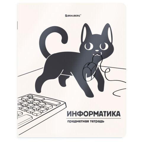 Тетради предметные, КОМПЛЕКТ 12 ПРЕДМЕТОВ 48 л., пластиковая обложка, BRAUBERG "КОТ-НЕПОСЕДА", 405542 - фото 8