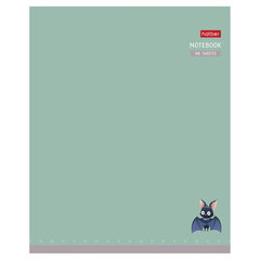 Тетрадь А5 48 л., HATBER скоба, клетка, Soft-touch ламинация, &laquo;Мышонок Creepy&raquo; (микс в спайке), 092145